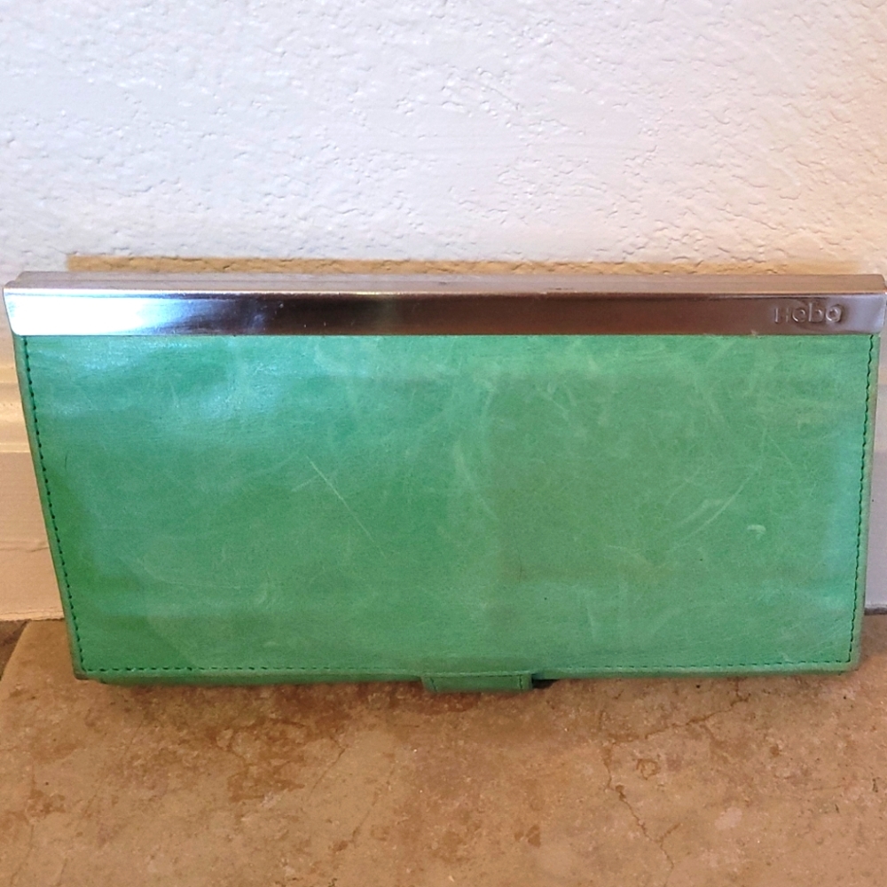 Green Leather HOBO Wallet